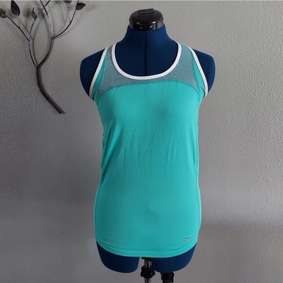 Nike Tank Top Womens Extra Small Blue Racerback Dri Fit Athletic Workout Shirt - Picture 1 of 8